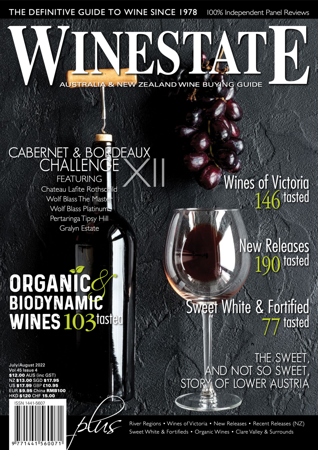 Winestate Magazine Rank Australia's Best Cabernet and Bordeaux Blends, featuring Margaret Rivers Gralyn Estate in Wilyabrup