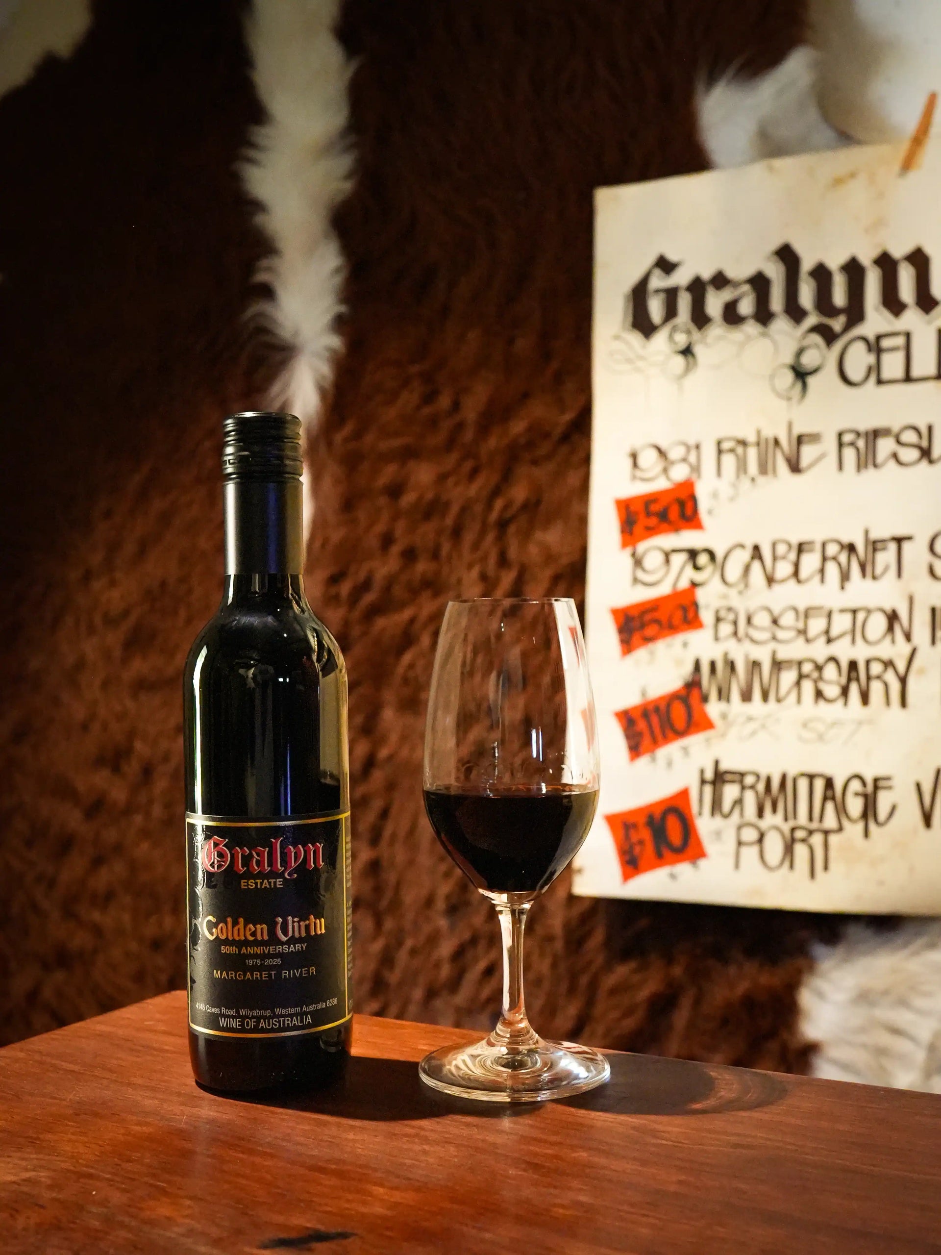 Golden Virtu by Gralyn Estate — a limited 50th anniversary commemorative fortified wine release, barrel-aged for 30 years in Margaret River.